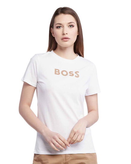 Boss Μπλούζα Elogo 5 50468356 Λευκή