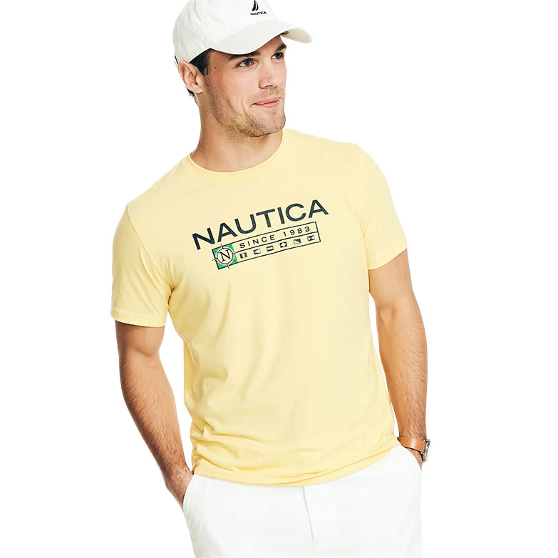 Nautica Μπλούζα T shirt V35106 Κίτρινη