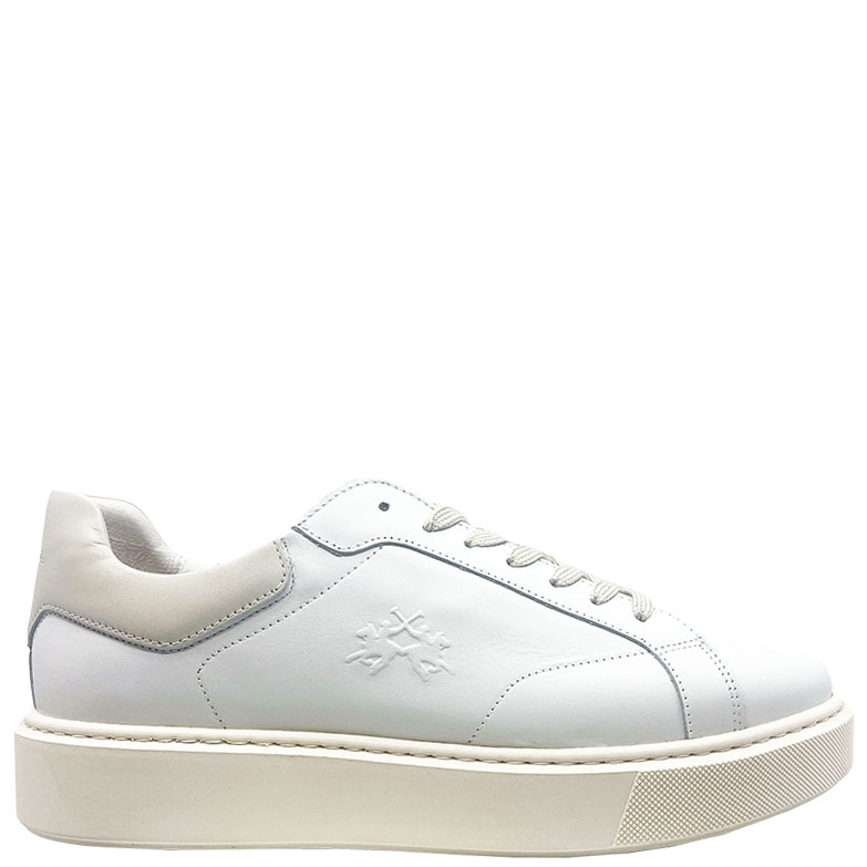 LA MARTINA Δερμάτινο Ανδρικό Sneaker Λευκό